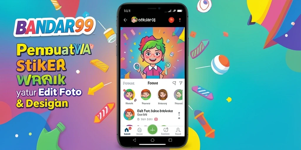 Tampilan antarmuka utama BANDAR99 untuk membuat stiker WA.