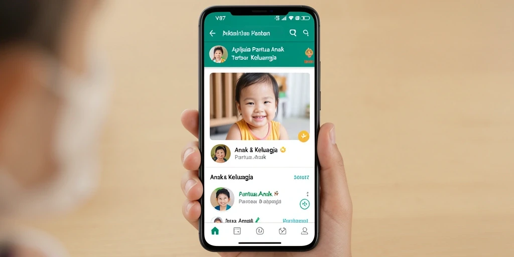Antarmuka V87 yang intuitif dan mudah digunakan untuk pantauan anak.