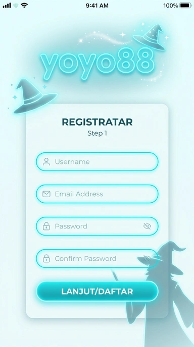 Tampilan halaman daftar yoyo88
