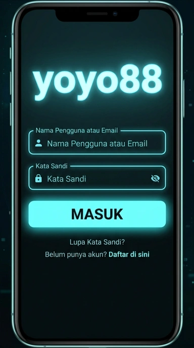 Tampilan halaman login yoyo88